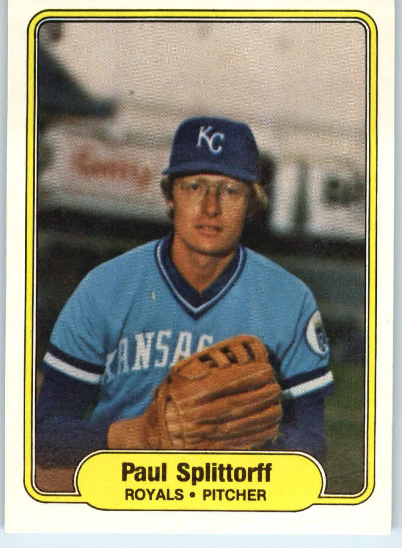 1982 Fleer #423 Paul Splittorff EX Excellent Kansas City Royals Baseball Card - Baseball Card Single
