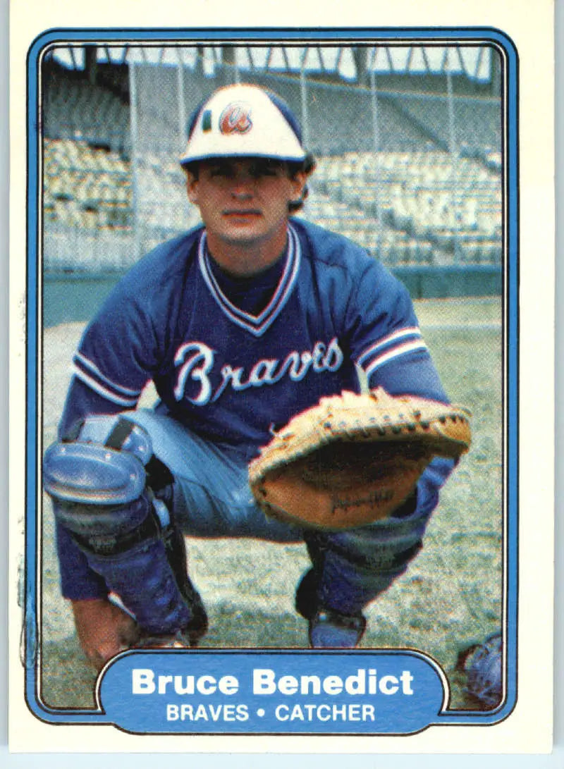 1982 Fleer #429 Bruce Benedict EX Excellent Atlanta Braves Baseball Card - Baseball Card Single