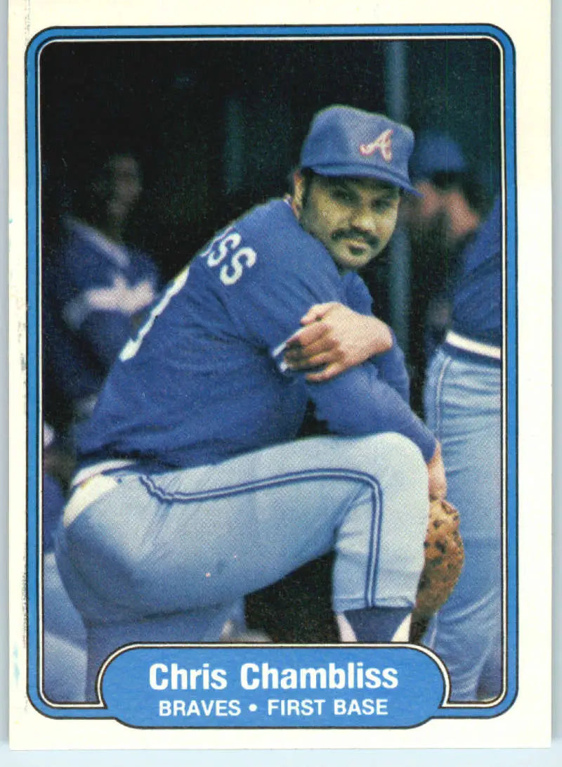 1982 Fleer #433 Chris Chambliss EX Excellent Atlanta Braves Baseball Card - Baseball Card Single