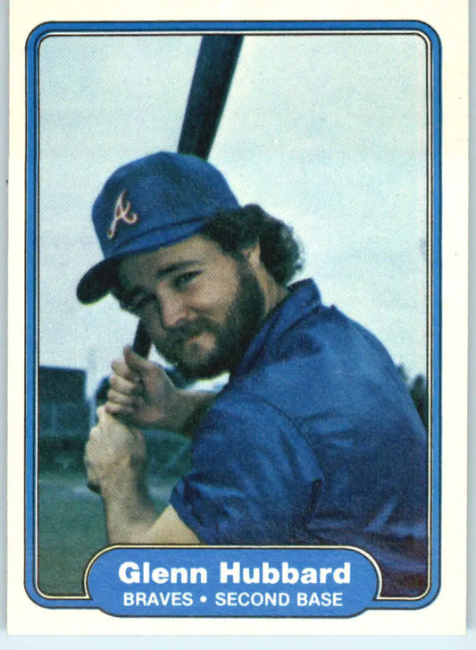 1982 Fleer #437 Glenn Hubbard EX Excellent Atlanta Braves Baseball Card - Baseball Card Single