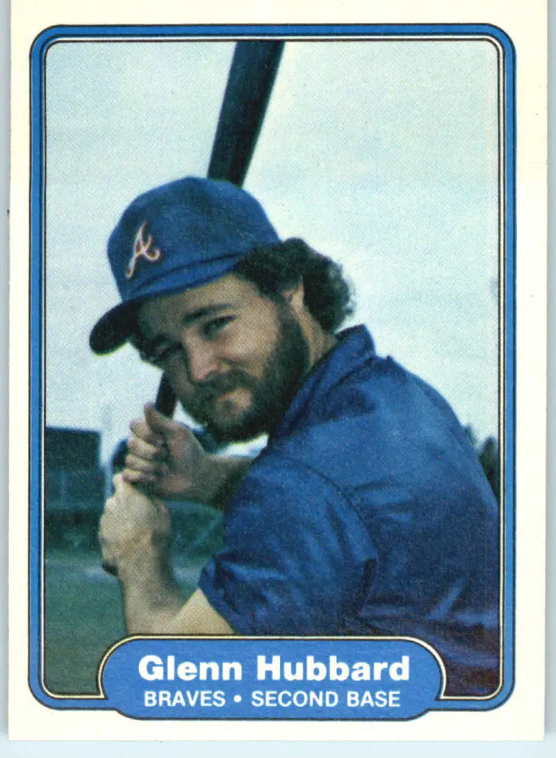 1982 Fleer #437 Glenn Hubbard EX Excellent Atlanta Braves Baseball Card - Baseball Card Single