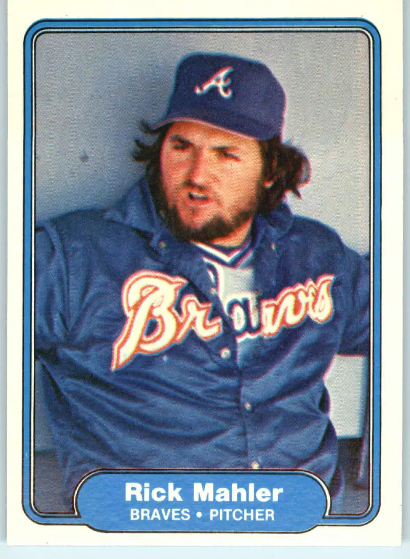 1982 Fleer #440 Rick Mahler EX Excellent Atlanta Braves Baseball Card - Baseball Card Single
