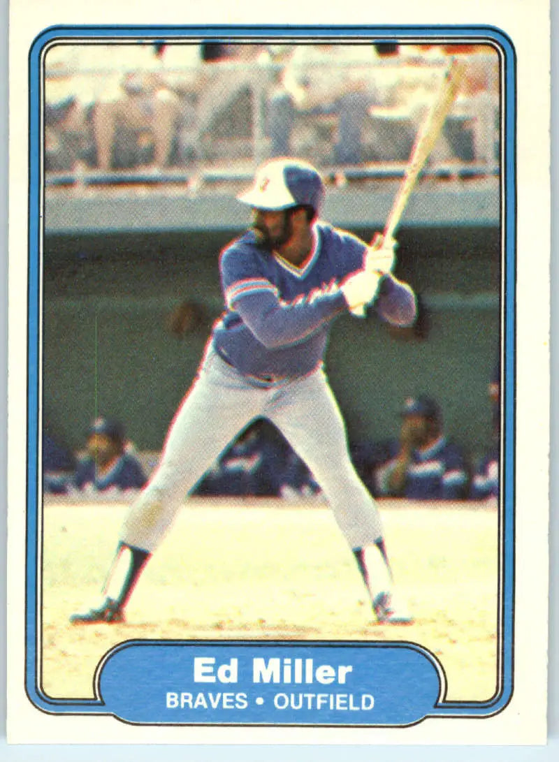1982 Fleer #441 Ed Miller EX Excellent Atlanta Braves Baseball Card - Baseball Card Single