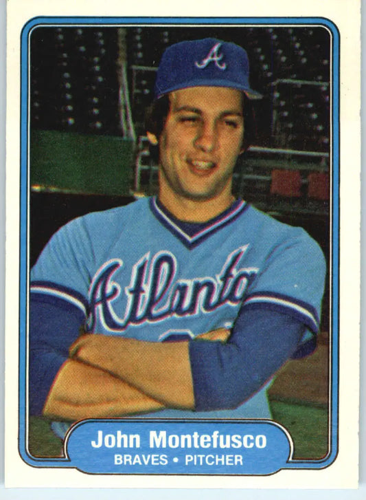 1982 Fleer #442 John Montefusco EX Excellent Atlanta Braves Baseball Card - Baseball Card Single