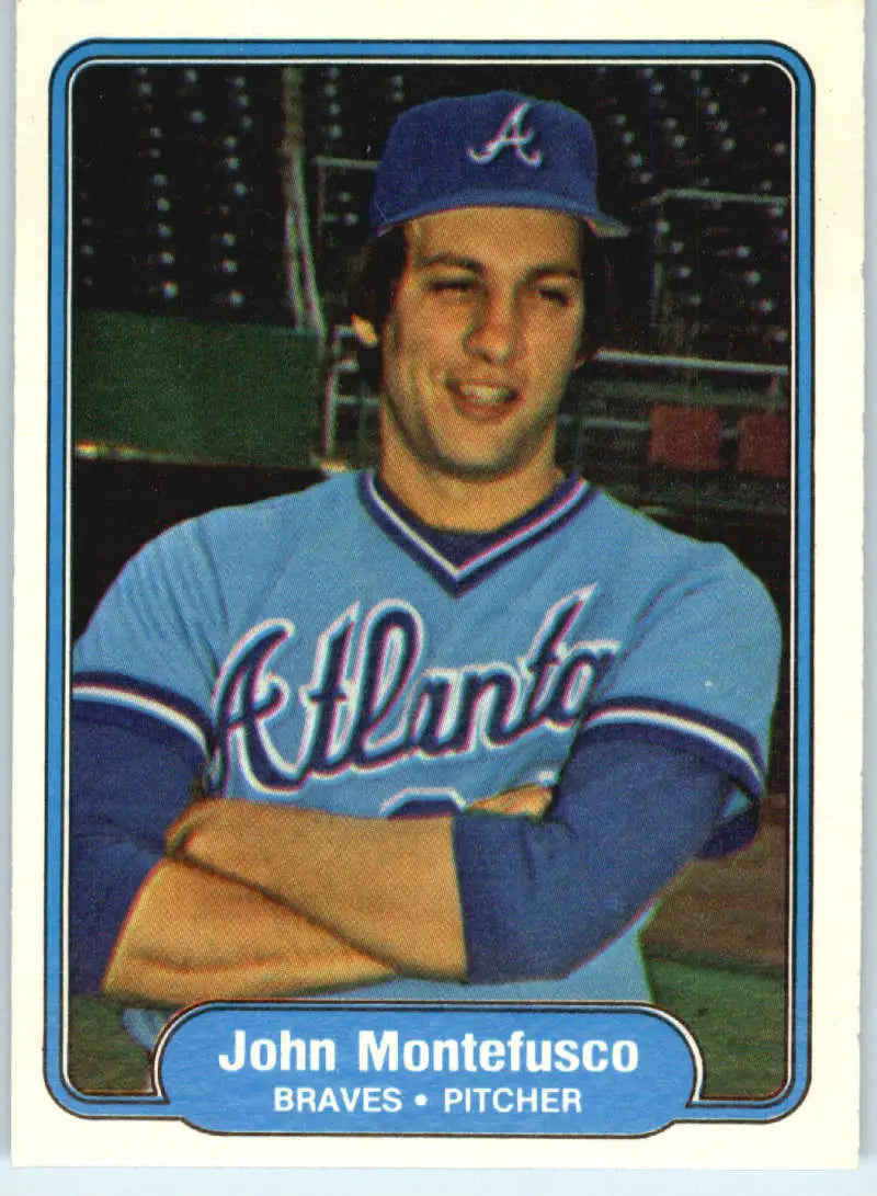1982 Fleer #442 John Montefusco EX Excellent Atlanta Braves Baseball Card - Baseball Card Single