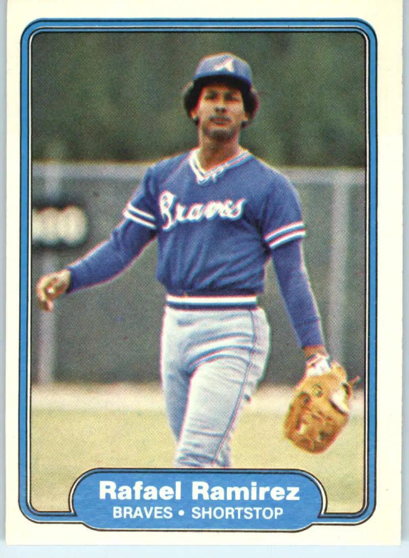 1982 Fleer #447 Rafael Ramirez EX Excellent Atlanta Braves Baseball Card - Baseball Card Single