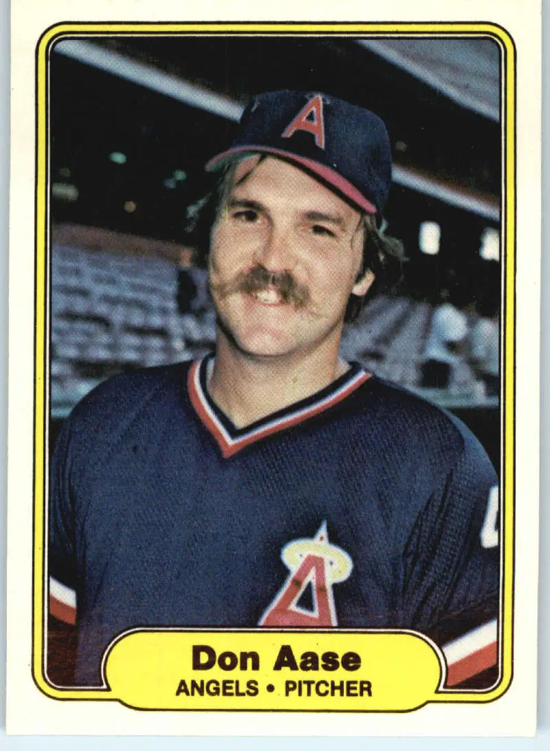 1982 Fleer #450 Don Aase EX Excellent California Angels Baseball Card - Baseball Card Single
