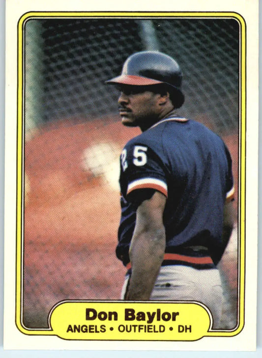 1982 Fleer #451 Don Baylor EX Excellent California Angels Baseball Card - Baseball Card Single