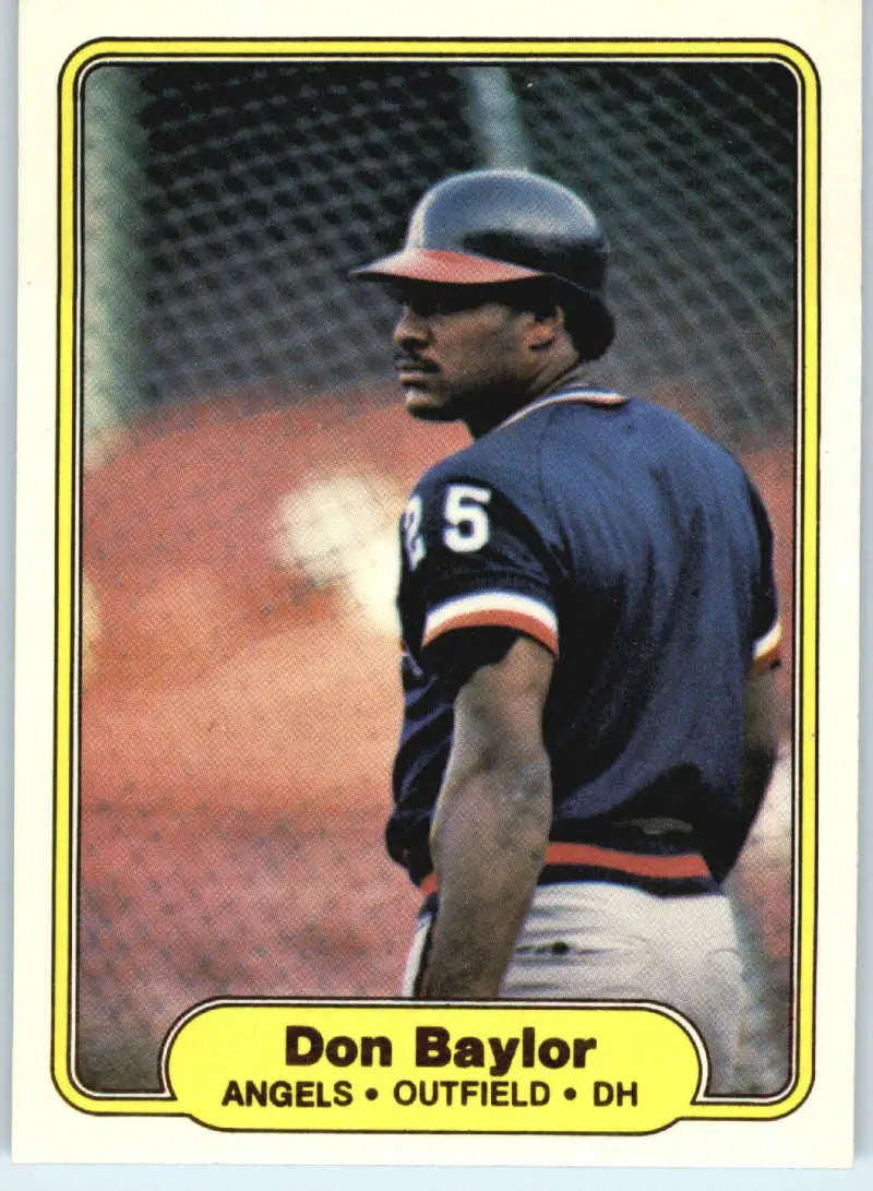 1982 Fleer #451 Don Baylor EX Excellent California Angels Baseball Card - Baseball Card Single
