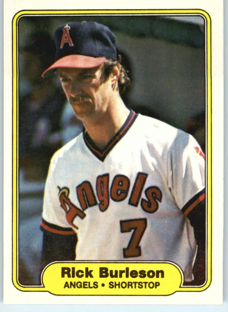 1982 Fleer #453 Rick Burleson EX Excellent California Angels Baseball Card - Baseball Card Single