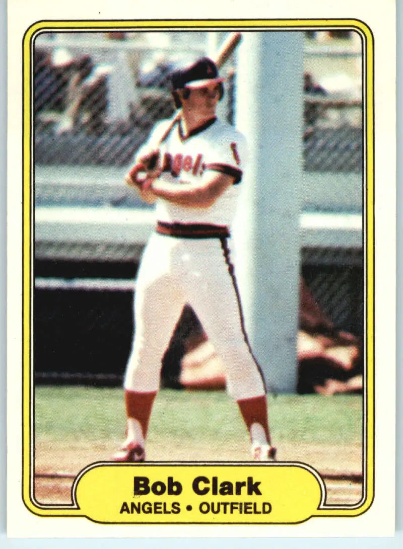 1982 Fleer #456 Bobby Clark EX Excellent California Angels Baseball Card - Baseball Card Single