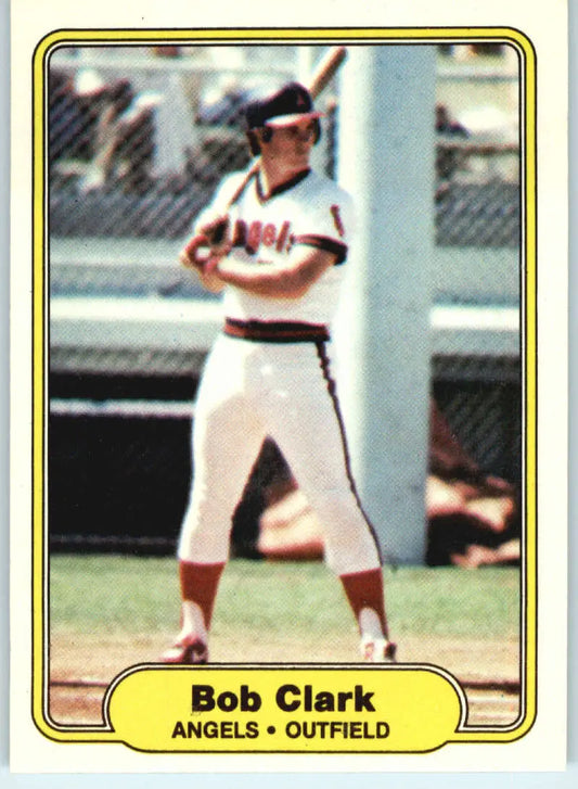 1982 Fleer #456 Bobby Clark EX Excellent California Angels Baseball Card - Baseball Card Single