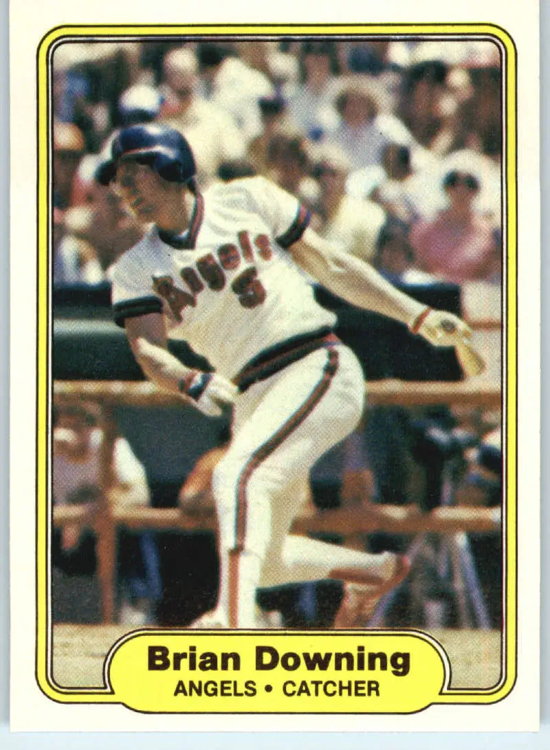 1982 Fleer #457 Brian Downing EX Excellent California Angels Baseball Card - Baseball Card Single