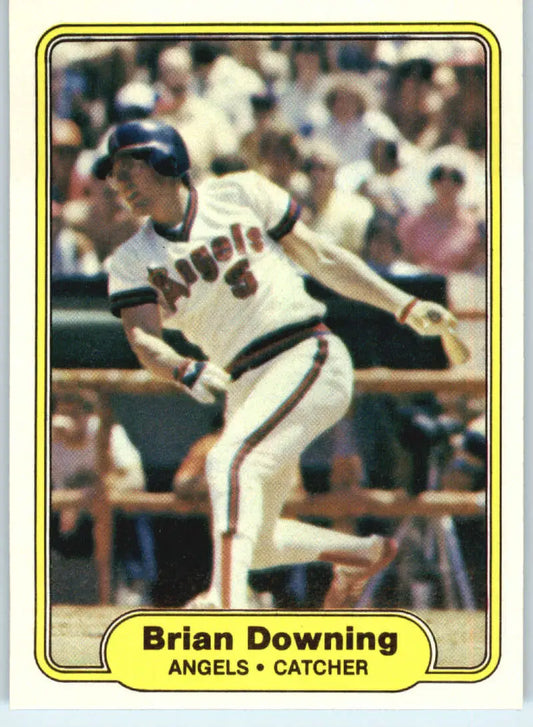 1982 Fleer #457 Brian Downing EX Excellent California Angels Baseball Card - Baseball Card Single