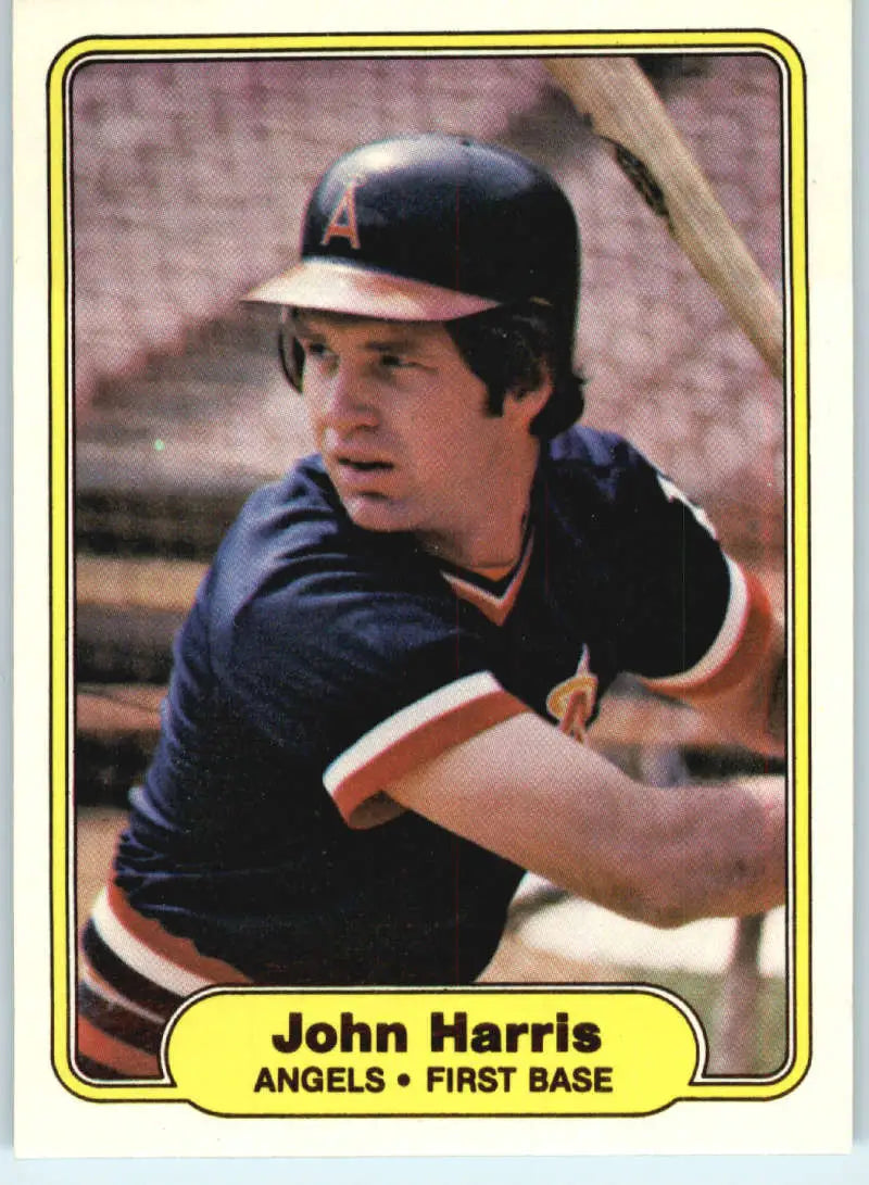1982 Fleer #463 John Harris EX Excellent California Angels Baseball Card - Baseball Card Single