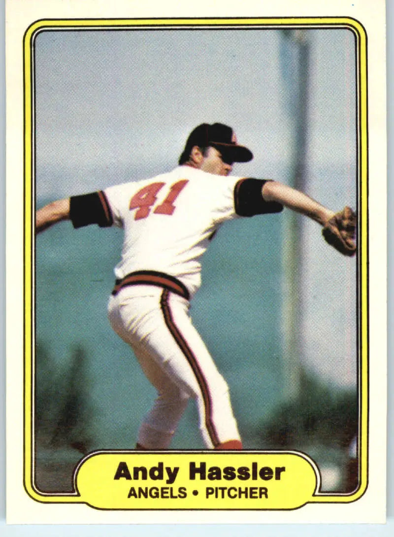 1982 Fleer #464 Andy Hassler EX Excellent California Angels Baseball Card - Baseball Card Single