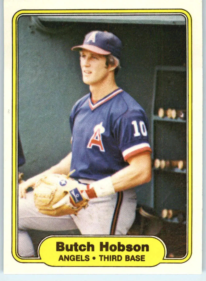 1982 Fleer #465 Butch Hobson EX Excellent California Angels Baseball Card - Baseball Card Single
