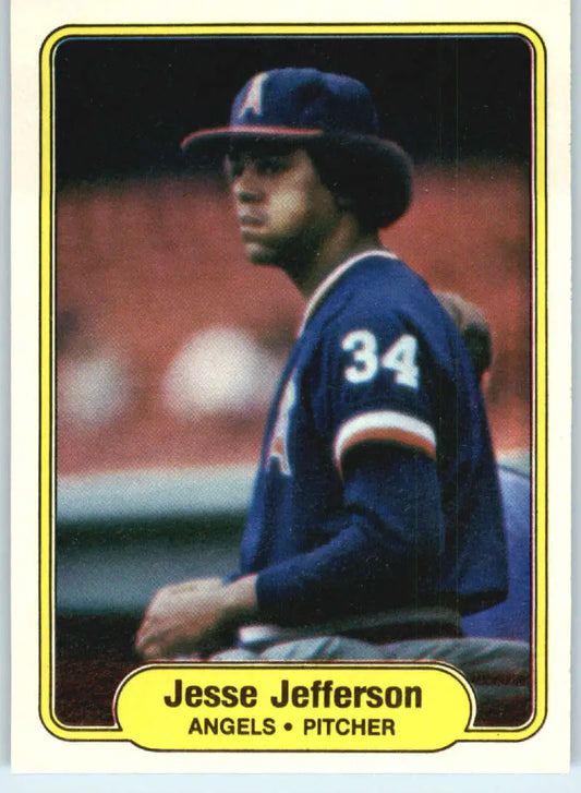 1982 Fleer #466 Jesse Jefferson EX Excellent California Angels Baseball Card - Baseball Card Single