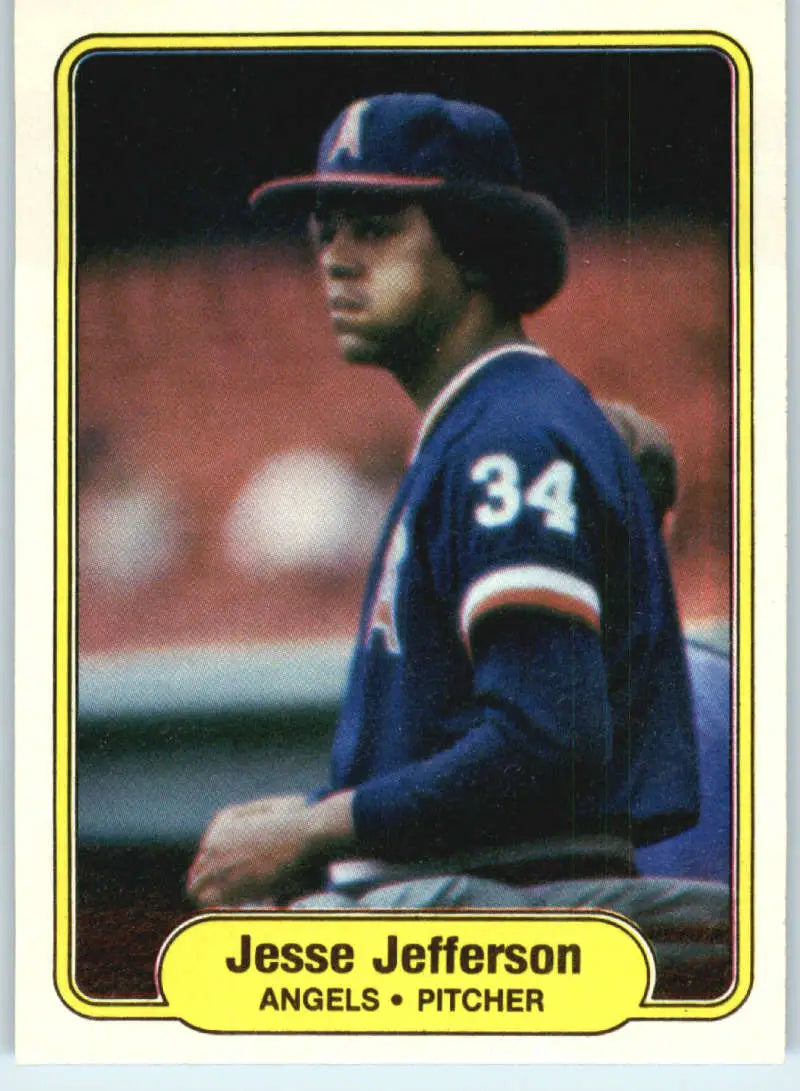 1982 Fleer #466 Jesse Jefferson EX Excellent California Angels Baseball Card - Baseball Card Single