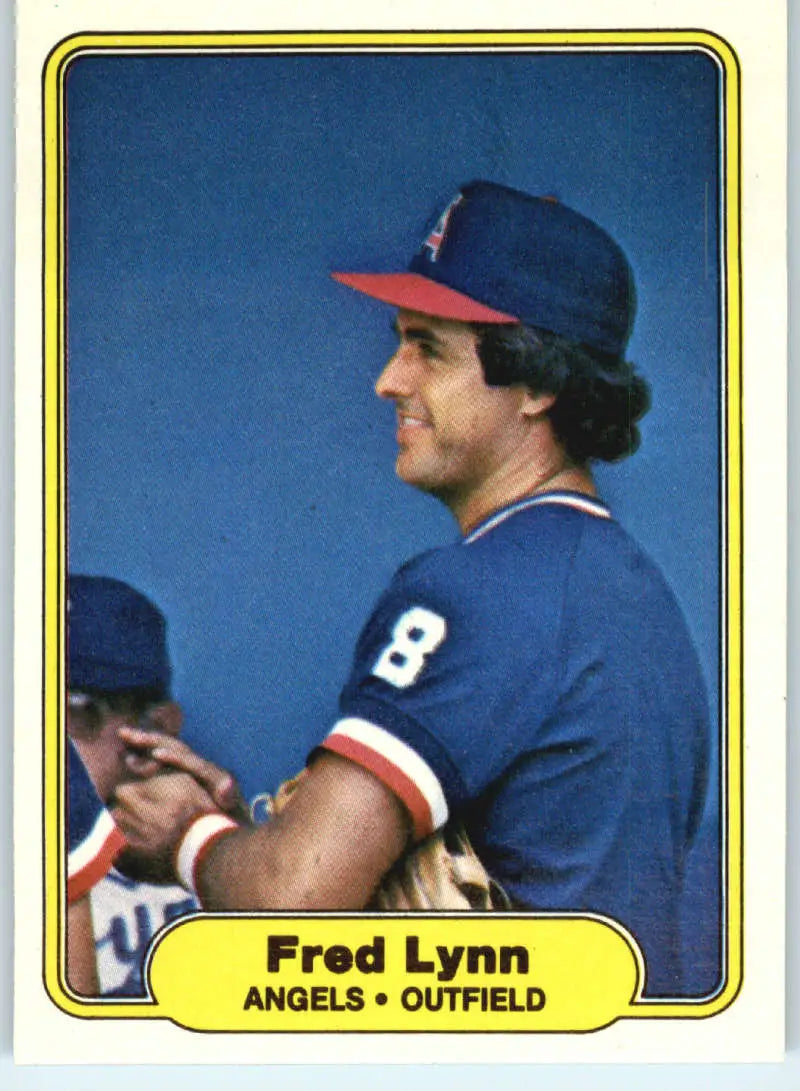 1982 Fleer #468 Fred Lynn EX Excellent California Angels Baseball Card - Baseball Card Single