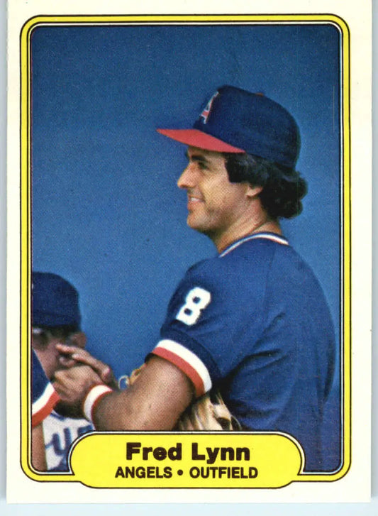 1982 Fleer #468 Fred Lynn EX Excellent California Angels Baseball Card - Baseball Card Single
