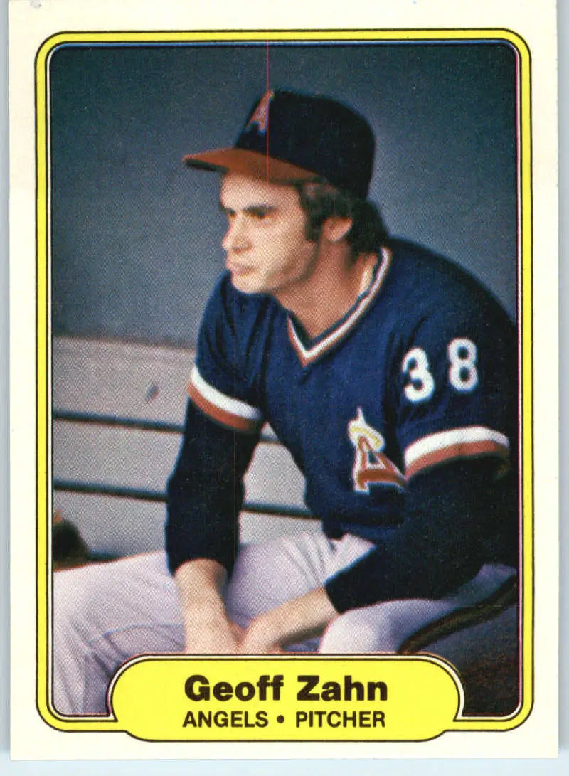1982 Fleer #474 Geoff Zahn EX Excellent California Angels Baseball Card - Baseball Card Single