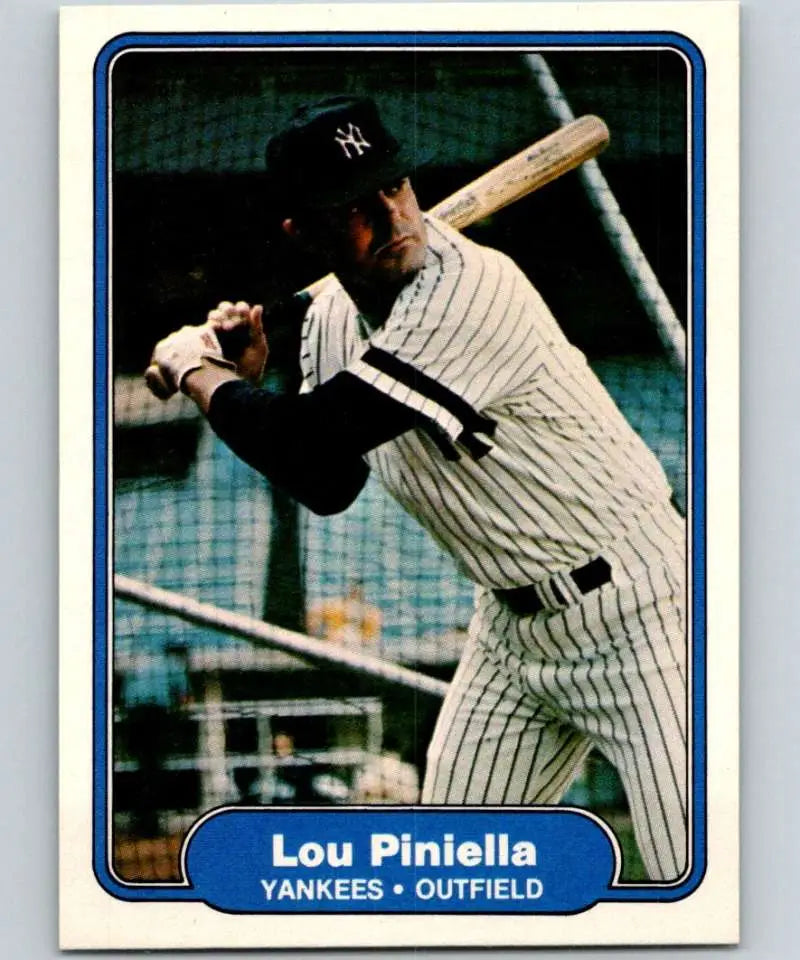 1982 Fleer #48 Lou Piniella EX Excellent New York Yankees Baseball Card - Baseball Card Single