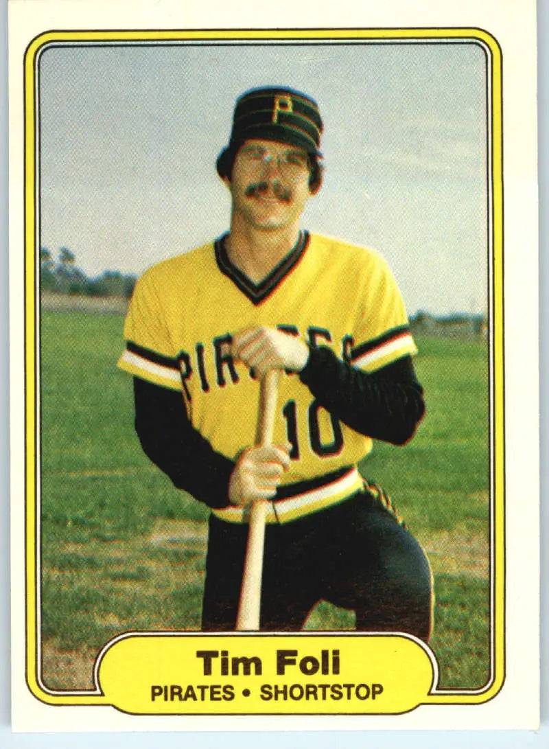 1982 Fleer #482 Tim Foli EX Excellent Pittsburgh Pirates Baseball Card - Baseball Card Single