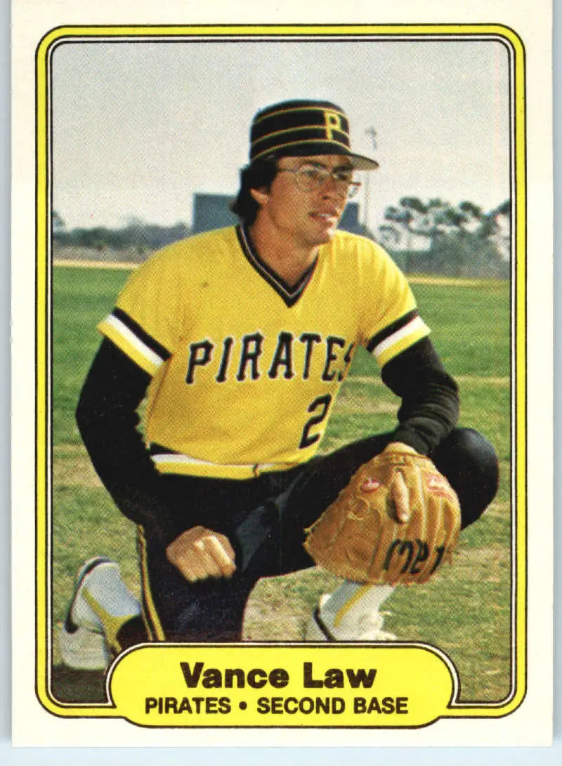 1982 Fleer #484 Vance Law EX Excellent Pittsburgh Pirates Baseball Card - Baseball Card Single