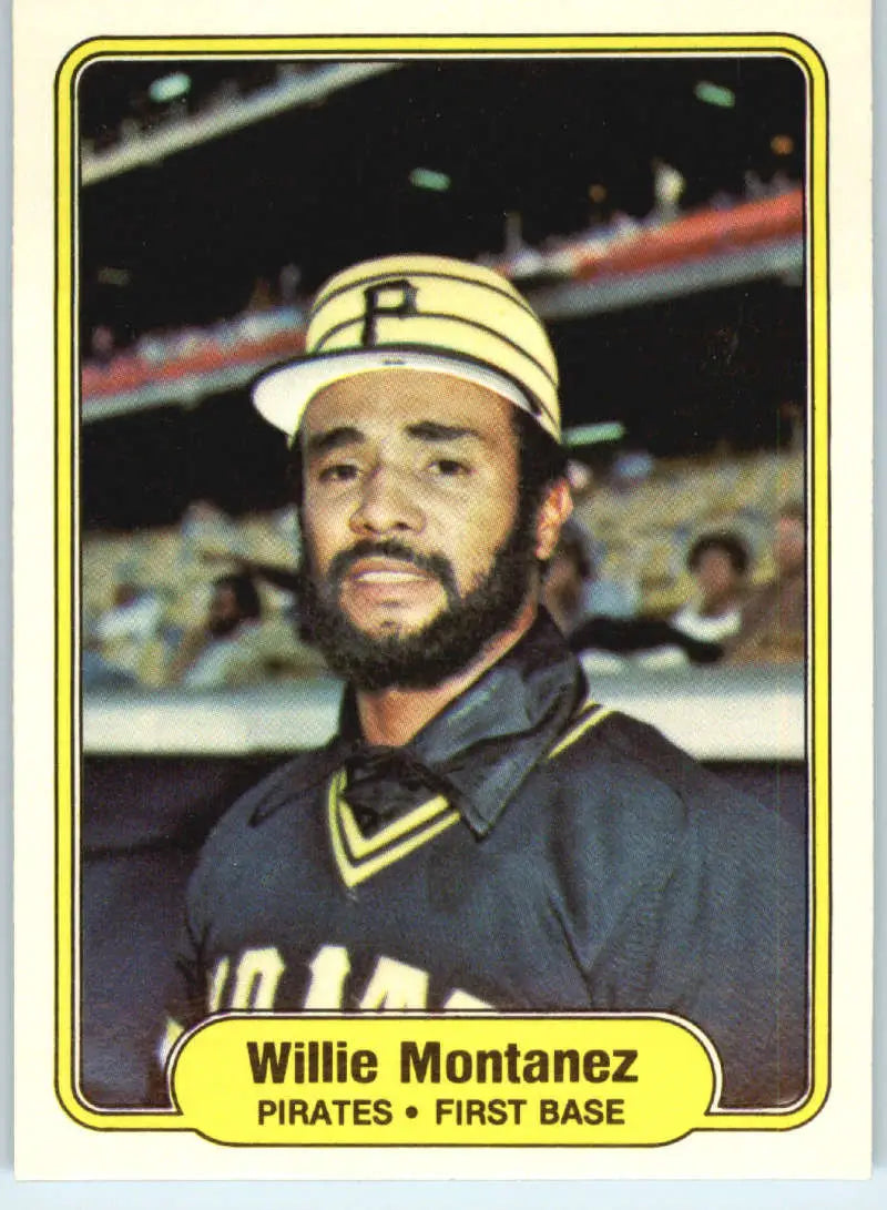 1982 Fleer #486 Willie Montanez EX Excellent Pittsburgh Pirates Baseball Card - Baseball Card Single