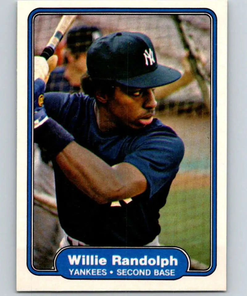 1982 Fleer #49 Willie Randolph EX Excellent New York Yankees Baseball Card - Baseball Card Single
