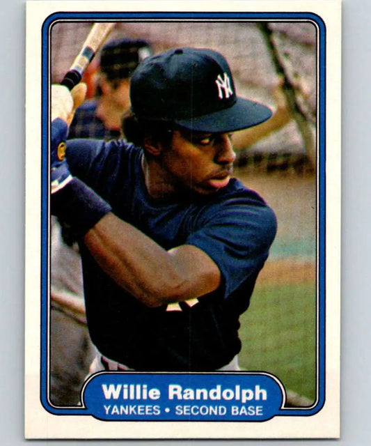 1982 Fleer #49 Willie Randolph EX Excellent New York Yankees Baseball Card - Baseball Card Single