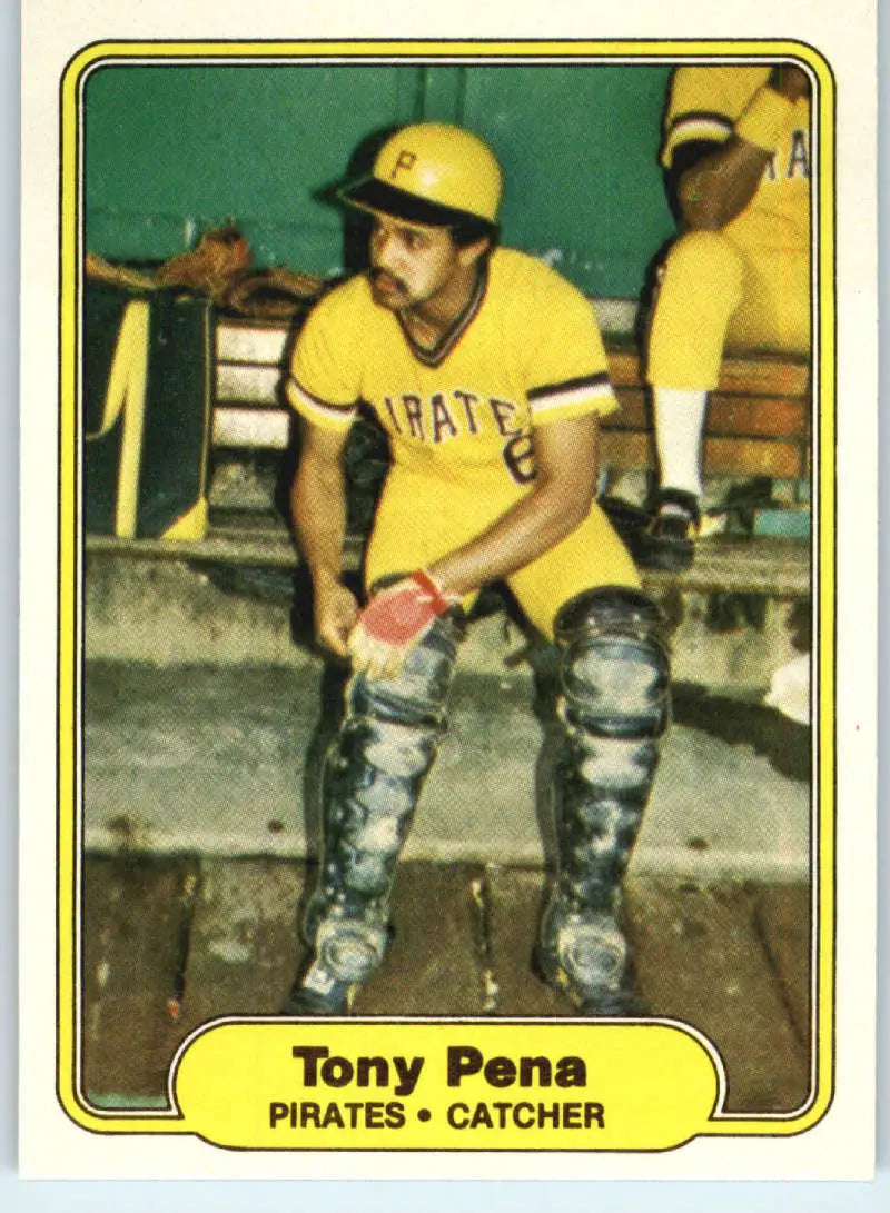 1982 Fleer #490 Tony Pena EX Excellent Pittsburgh Pirates Baseball Card - Baseball Card Single
