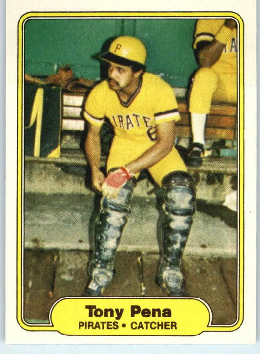 1982 Fleer #490 Tony Pena EX Excellent Pittsburgh Pirates Baseball Card - Baseball Card Single