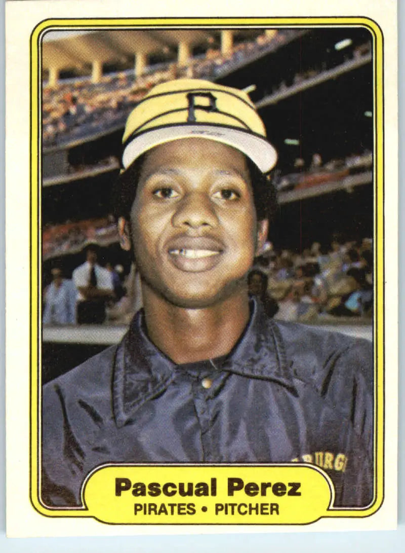 1982 Fleer #491 Pascual Perez EX Excellent Pittsburgh Pirates Baseball Card - Baseball Card Single