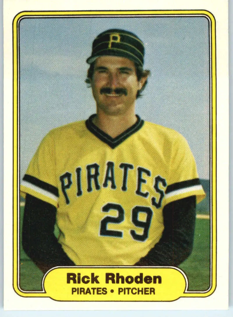 1982 Fleer #493 Rick Rhoden EX Excellent Pittsburgh Pirates Baseball Card - Baseball Card Single