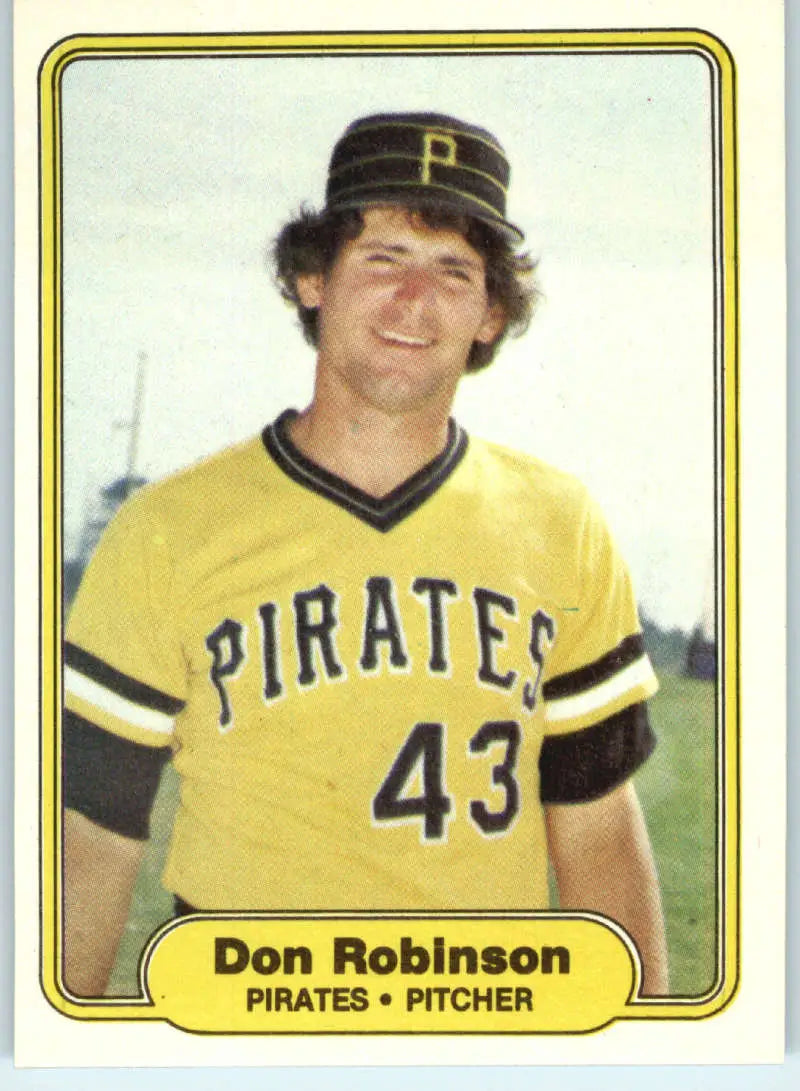 1982 Fleer #495 Don Robinson EX Excellent Pittsburgh Pirates Baseball Card - Baseball Card Single
