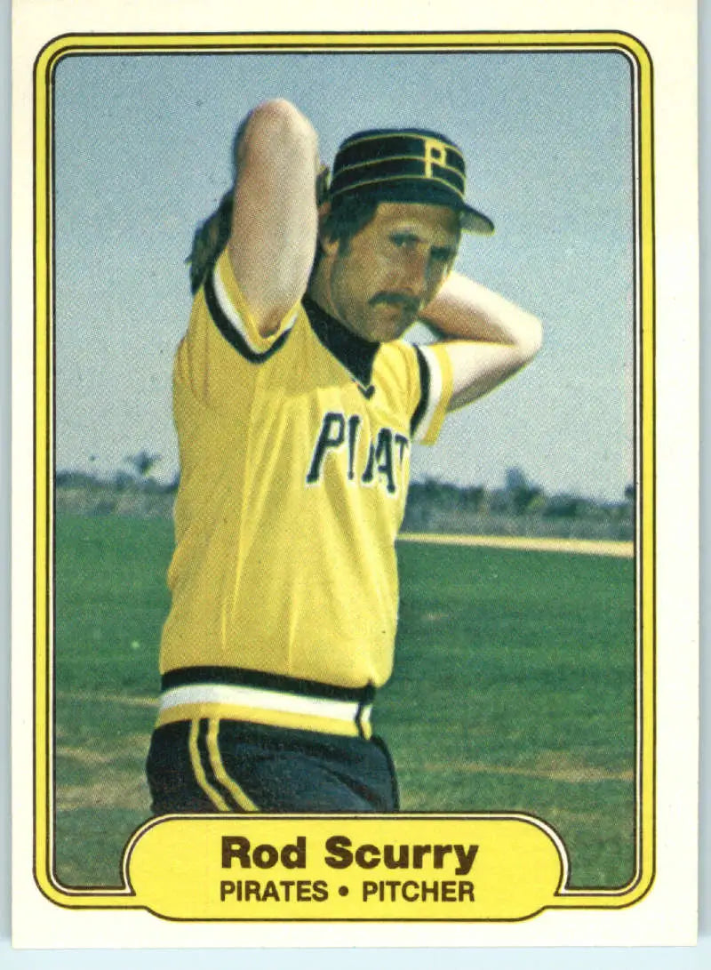 1982 Fleer #497 Rod Scurry EX Excellent Pittsburgh Pirates Baseball Card - Baseball Card Single