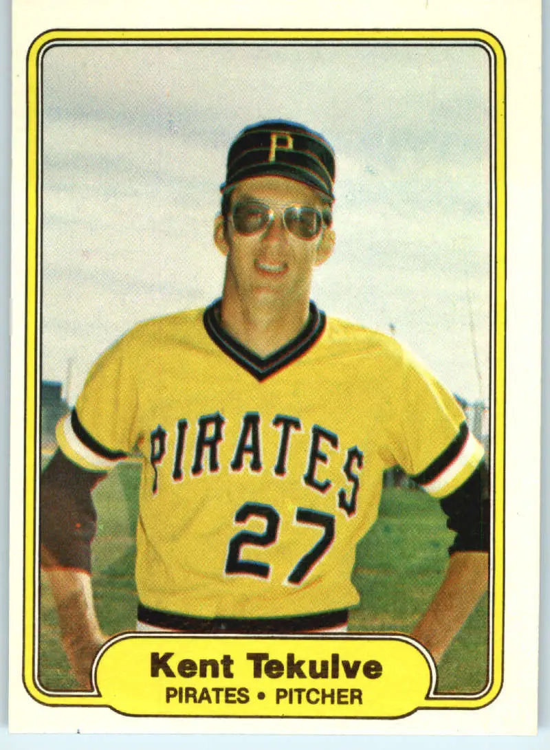 1982 Fleer #500 Kent Tekulve EX Excellent Pittsburgh Pirates Baseball Card - Baseball Card Single
