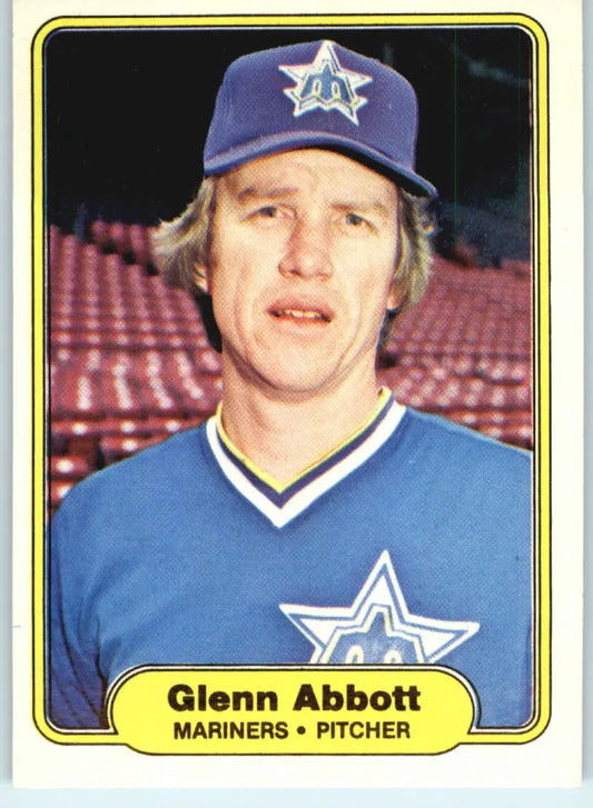 1982 Fleer #502 Glenn Abbott EX Excellent Seattle Mariners Baseball Card - Baseball Card Single