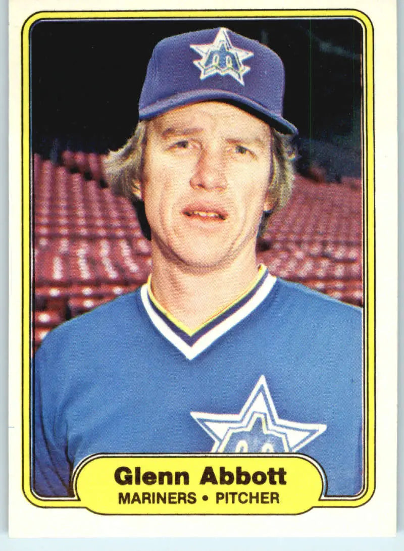1982 Fleer #502 Glenn Abbott EX Excellent Seattle Mariners Baseball Card - Baseball Card Single