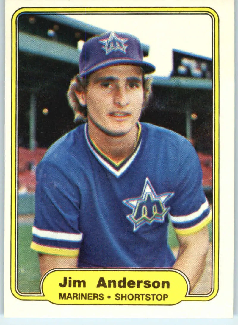1982 Fleer #503 Jim Anderson EX Excellent Seattle Mariners Baseball Card - Baseball Card Single