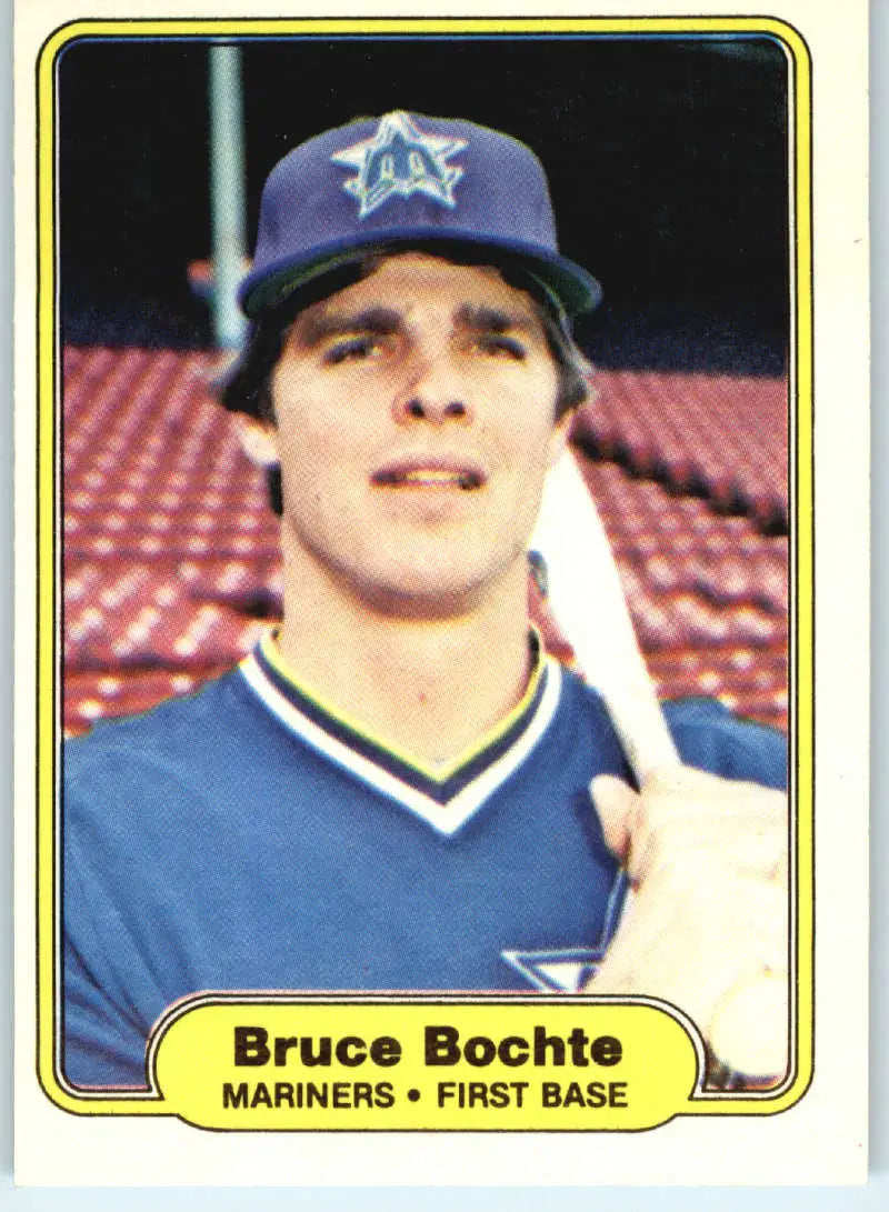 1982 Fleer #505 Bruce Bochte EX Excellent Seattle Mariners Baseball Card - Baseball Card Single