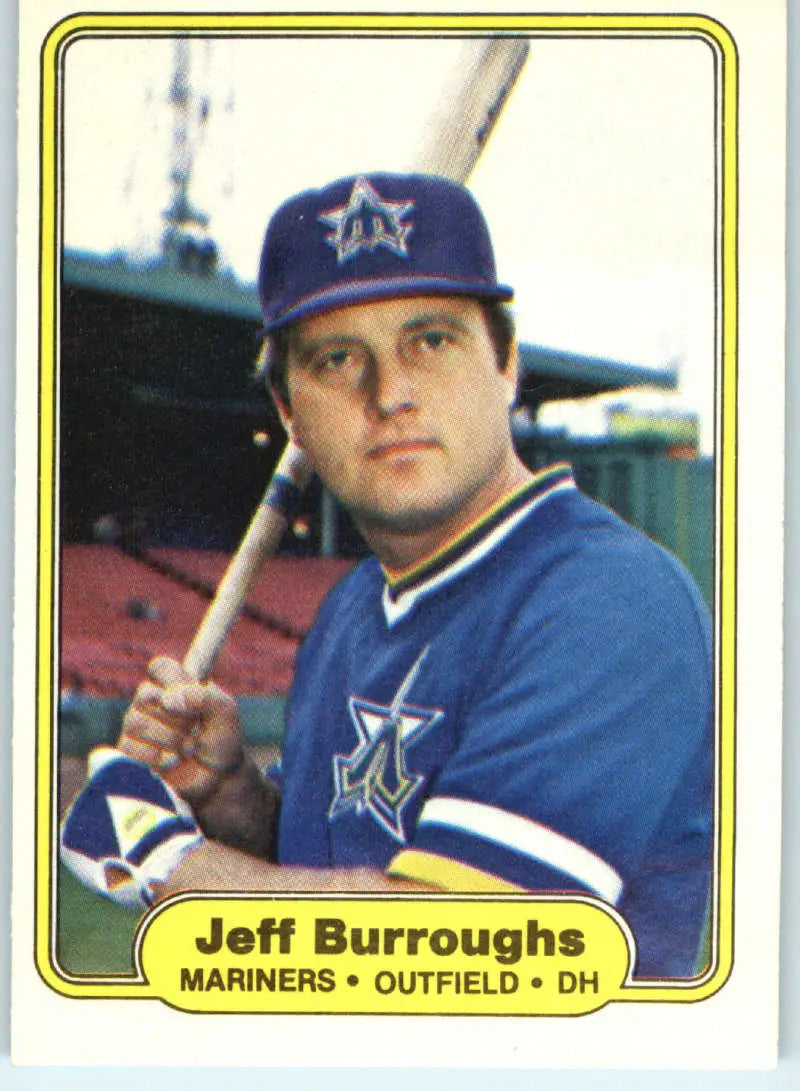 1982 Fleer #506 Jeff Burroughs EX Excellent Seattle Mariners Baseball Card - Baseball Card Single