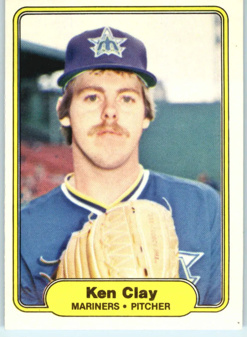 1982 Fleer #508 Ken Clay EX Excellent Seattle Mariners Baseball Card - Baseball Card Single