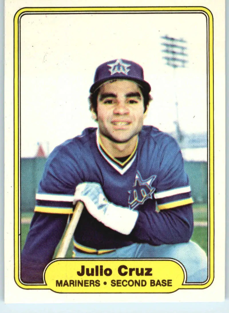 1982 Fleer #509 Julio Cruz EX Excellent Seattle Mariners Baseball Card - Baseball Card Single