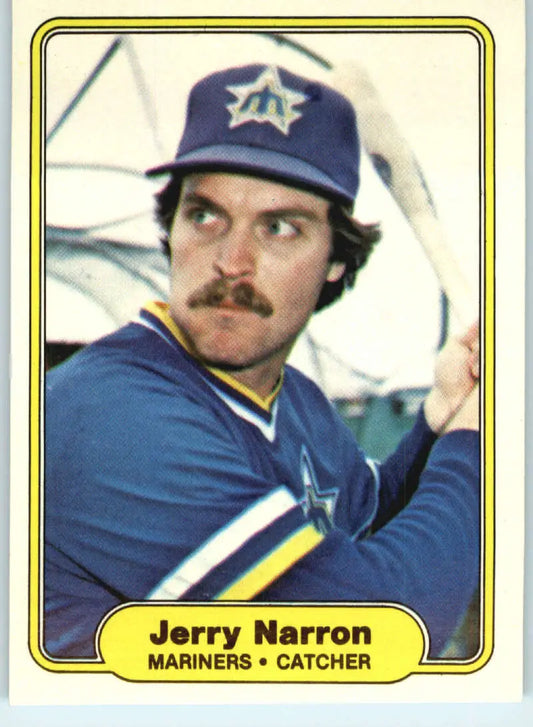 1982 Fleer #513 Jerry Narron EX Excellent Seattle Mariners Baseball Card - Baseball Card Single