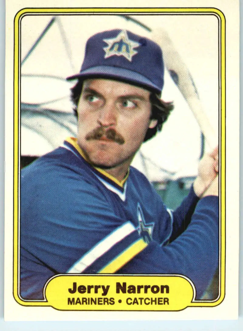 1982 Fleer #513 Jerry Narron EX Excellent Seattle Mariners Baseball Card - Baseball Card Single