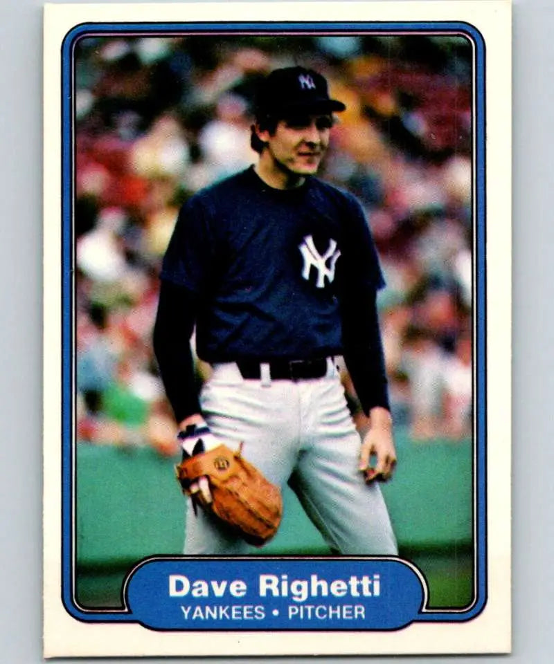 1982 Fleer #52 Dave Righetti EX Excellent RC Rookie New York Yankees Baseball Card - Baseball Card Single