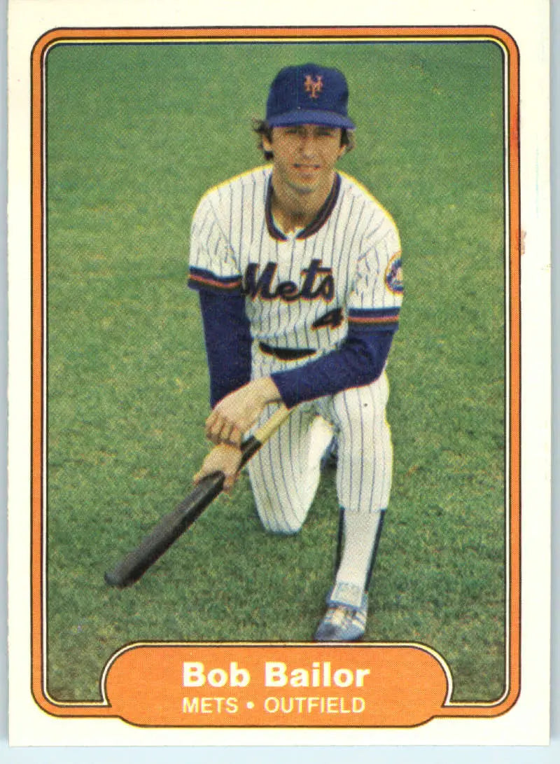 1982 Fleer #521 Bob Bailor EX Excellent New York Mets Baseball Card - Baseball Card Single